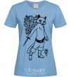 Women's T-shirt Kitty soft рaws sky-blue фото