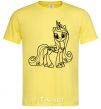 Men's T-Shirt Pony with a crown (unicorn) cornsilk фото