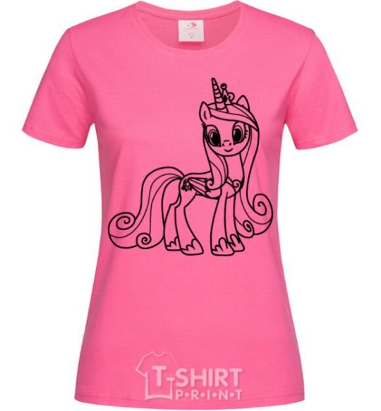 Women's T-shirt Pony with a crown (unicorn) heliconia фото
