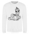 Sweatshirt Pony with a crown (unicorn) White фото
