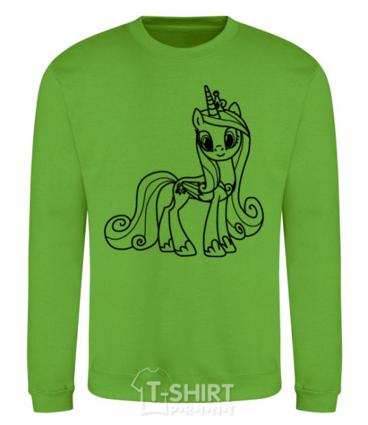 Sweatshirt Pony with a crown (unicorn) orchid-green фото