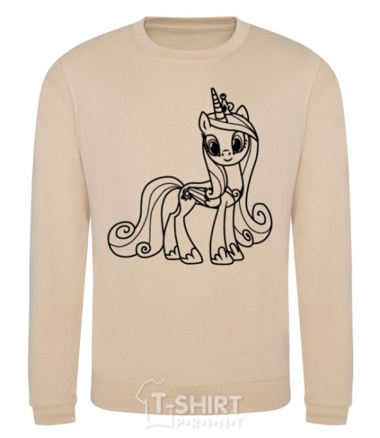 Sweatshirt Pony with a crown (unicorn) sand фото