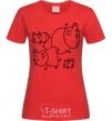 Women's T-shirt Everyone's laughing red фото