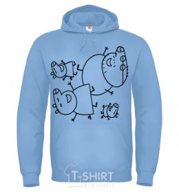 Men`s hoodie Everyone's laughing sky-blue фото