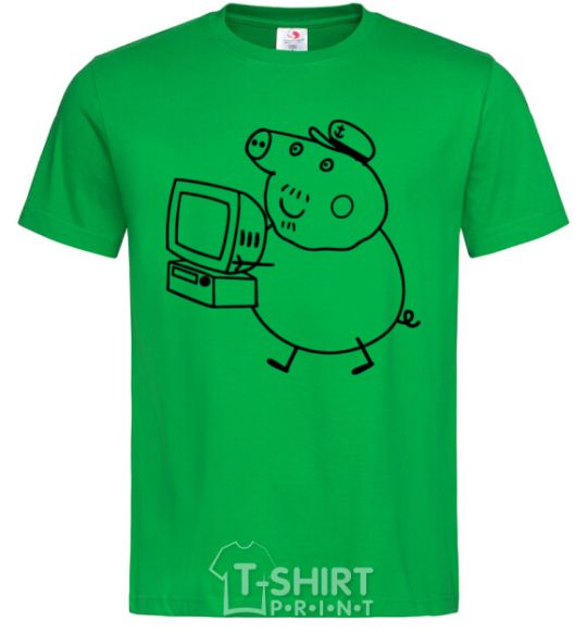Men's T-Shirt Деда Свин kelly-green фото