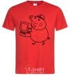 Men's T-Shirt Деда Свин red фото