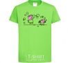 Kids T-shirt Peppa and George bursting bubbles orchid-green фото