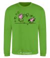 Sweatshirt Peppa and George bursting bubbles orchid-green фото