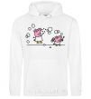 Men`s hoodie Peppa and George bursting bubbles White фото