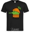 Мужская футболка Doodle jumр морковка Черный фото
