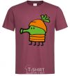 Мужская футболка Doodle jumр морковка Бордовый фото