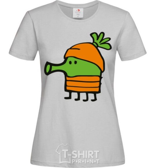 Women's T-shirt Doodle jumr carrots grey фото