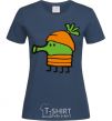 Women's T-shirt Doodle jumr carrots navy-blue фото