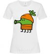 Women's T-shirt Doodle jumr carrots White фото