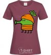 Women's T-shirt Doodle jumr carrots burgundy фото