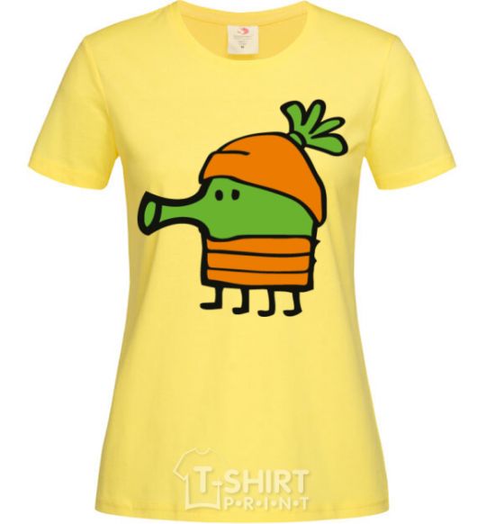 Women's T-shirt Doodle jumr carrots cornsilk фото