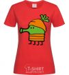 Women's T-shirt Doodle jumr carrots red фото