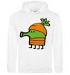 Men`s hoodie Doodle jumr carrots White фото