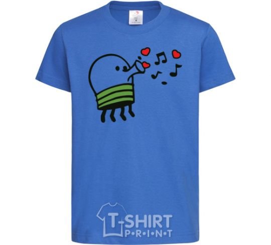 Kids T-shirt Doodle jumr hearts royal-blue фото