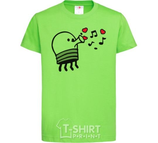 Kids T-shirt Doodle jumr hearts orchid-green фото