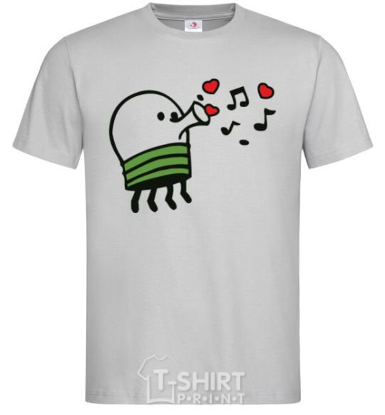 Men's T-Shirt Doodle jumr hearts grey фото