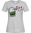 Women's T-shirt Doodle jumr hearts grey фото