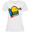 Women's T-shirt Doodle jumr rocket White фото