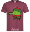 Men's T-Shirt Doodle jumr New Year's Eve burgundy фото