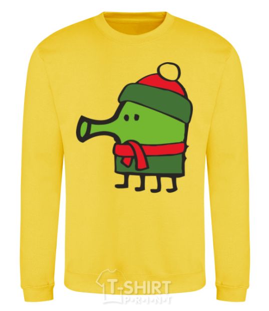 Sweatshirt Doodle jumr New Year's Eve yellow фото