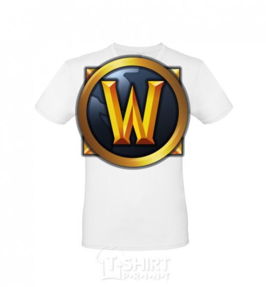 Мужская футболка WoW logo Белый фото