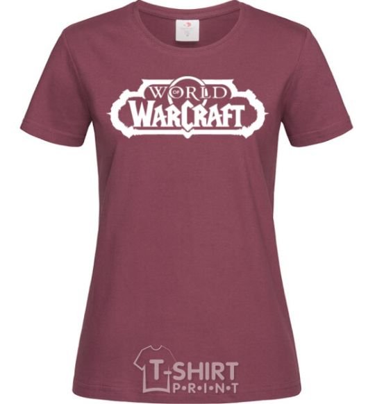 Women's T-shirt World of Warcraft burgundy фото
