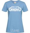 Women's T-shirt World of Warcraft sky-blue фото