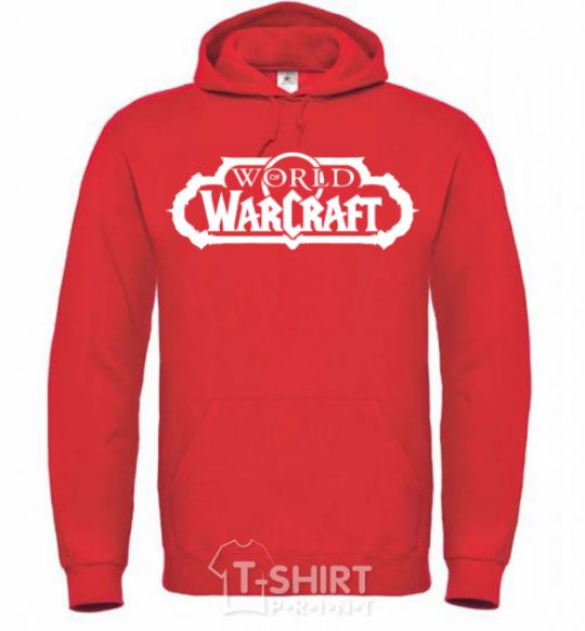 Men`s hoodie World of Warcraft bright-red фото