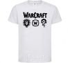 Kids T-shirt Warcraft symbols White фото