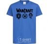 Kids T-shirt Warcraft symbols royal-blue фото
