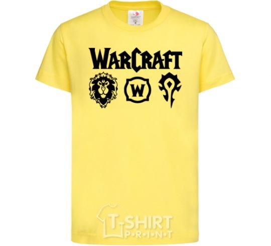 Kids T-shirt Warcraft symbols cornsilk фото