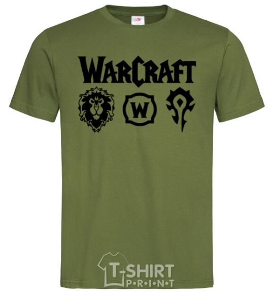 Men's T-Shirt Warcraft symbols millennial-khaki фото