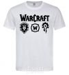 Men's T-Shirt Warcraft symbols White фото