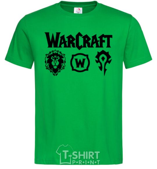 Men's T-Shirt Warcraft symbols kelly-green фото
