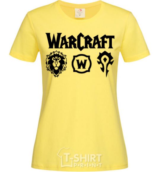 Women's T-shirt Warcraft symbols cornsilk фото