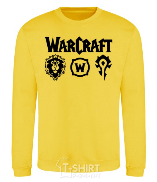 Sweatshirt Warcraft symbols yellow фото