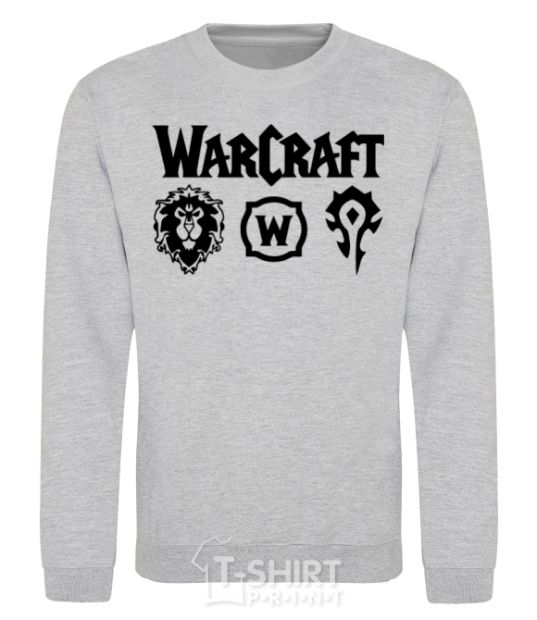 Sweatshirt Warcraft symbols sport-grey фото