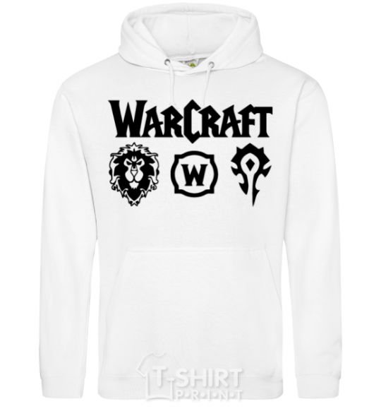 Men`s hoodie Warcraft symbols White фото