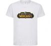 Kids T-shirt Warcraft color logo White фото