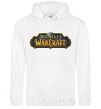 Men`s hoodie Warcraft color logo White фото