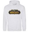 Men`s hoodie Warcraft color logo sport-grey фото