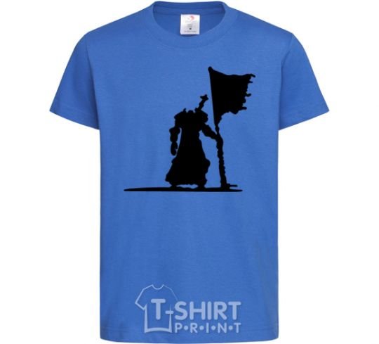 Kids T-shirt World of Warcraft warrior royal-blue фото