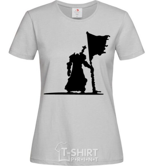 Women's T-shirt World of Warcraft warrior grey фото