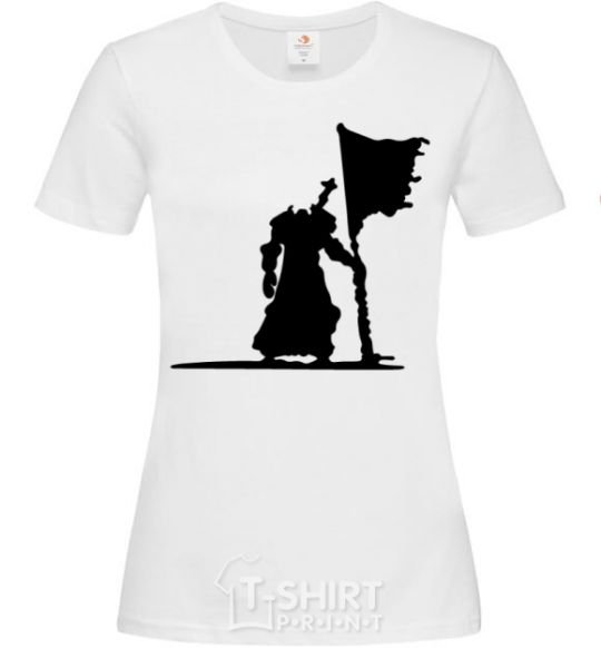 Women's T-shirt World of Warcraft warrior White фото