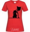Women's T-shirt World of Warcraft warrior red фото